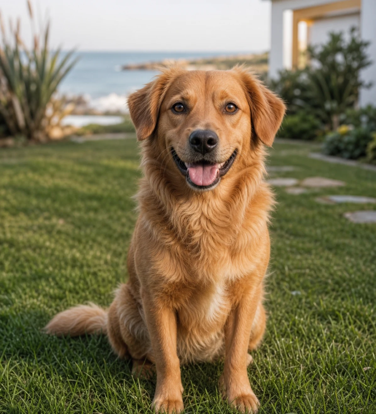 Dog relaxing during pet sitting in Ericeira
